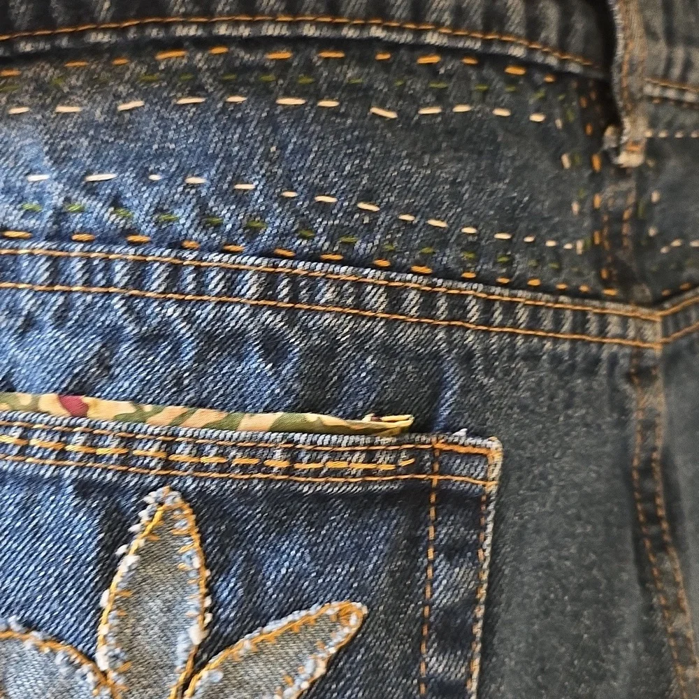 Upcycled Molly Made It Blue & Green Jeans Skirt For Any Age - Picture 10 of 14